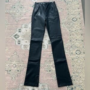 Zara Leather Flared Pants